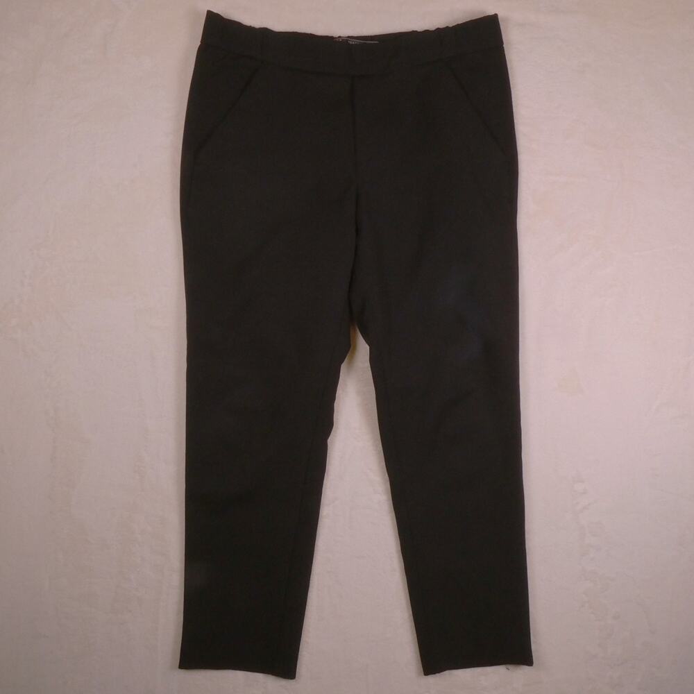 ZARA Trafaluc Black Pull-On Dress Pants Size XL Relaxed Fit Comfortable